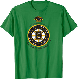 Boston Bruins Est 1924 Gray Officially Licensed T-Shirt - T-Shirt | Irish Green