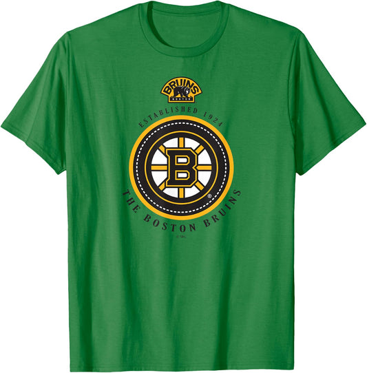 Boston Bruins Est 1924 Gray Officially Licensed T-Shirt - T-Shirt | Irish Green