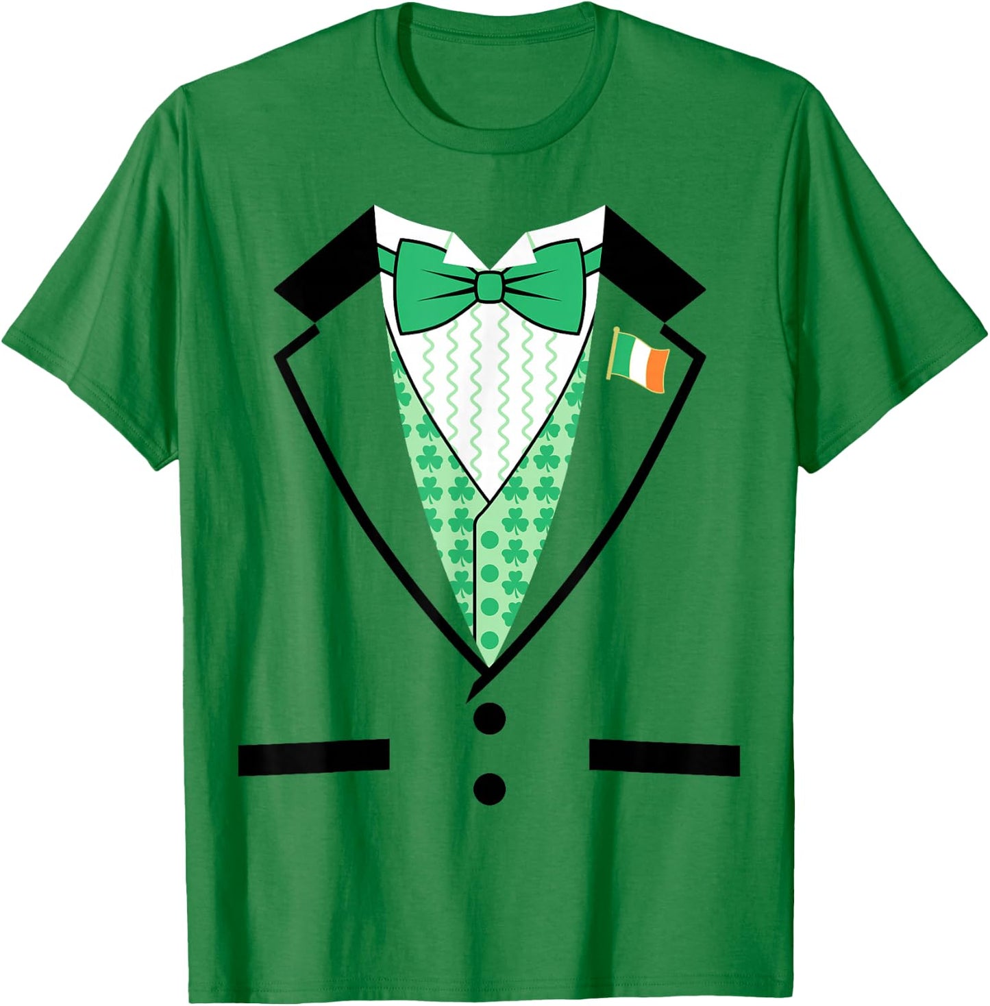 Irish Tuxedo Funny St. Patrick's Day Costume T-Shirt - T-Shirt | Irish Green