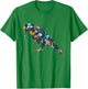 Floral Crow Silhouette Girls Graphic Raven T-Shirt - T-Shirt | Irish Green