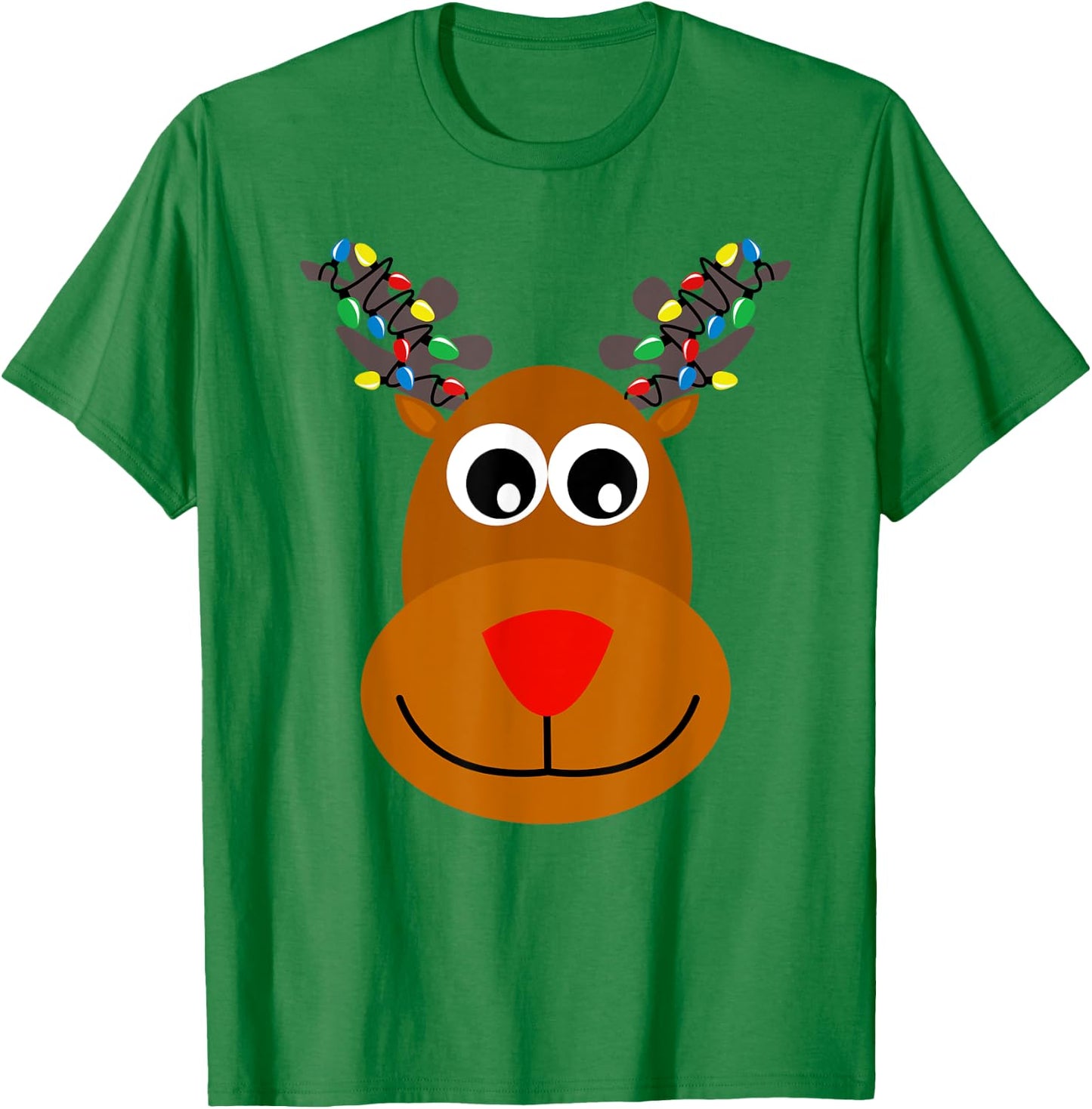 RUDOLPH Red Nose Reindeer | Santa Christmas Shirt T-Shirt - T-Shirt | Irish Green