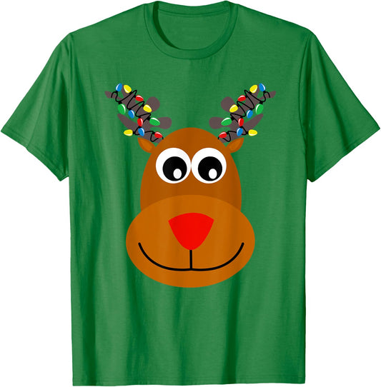 RUDOLPH Red Nose Reindeer | Santa Christmas Shirt T-Shirt - T-Shirt | Irish Green