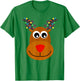 RUDOLPH Red Nose Reindeer | Santa Christmas Shirt T-Shirt - T-Shirt | Irish Green