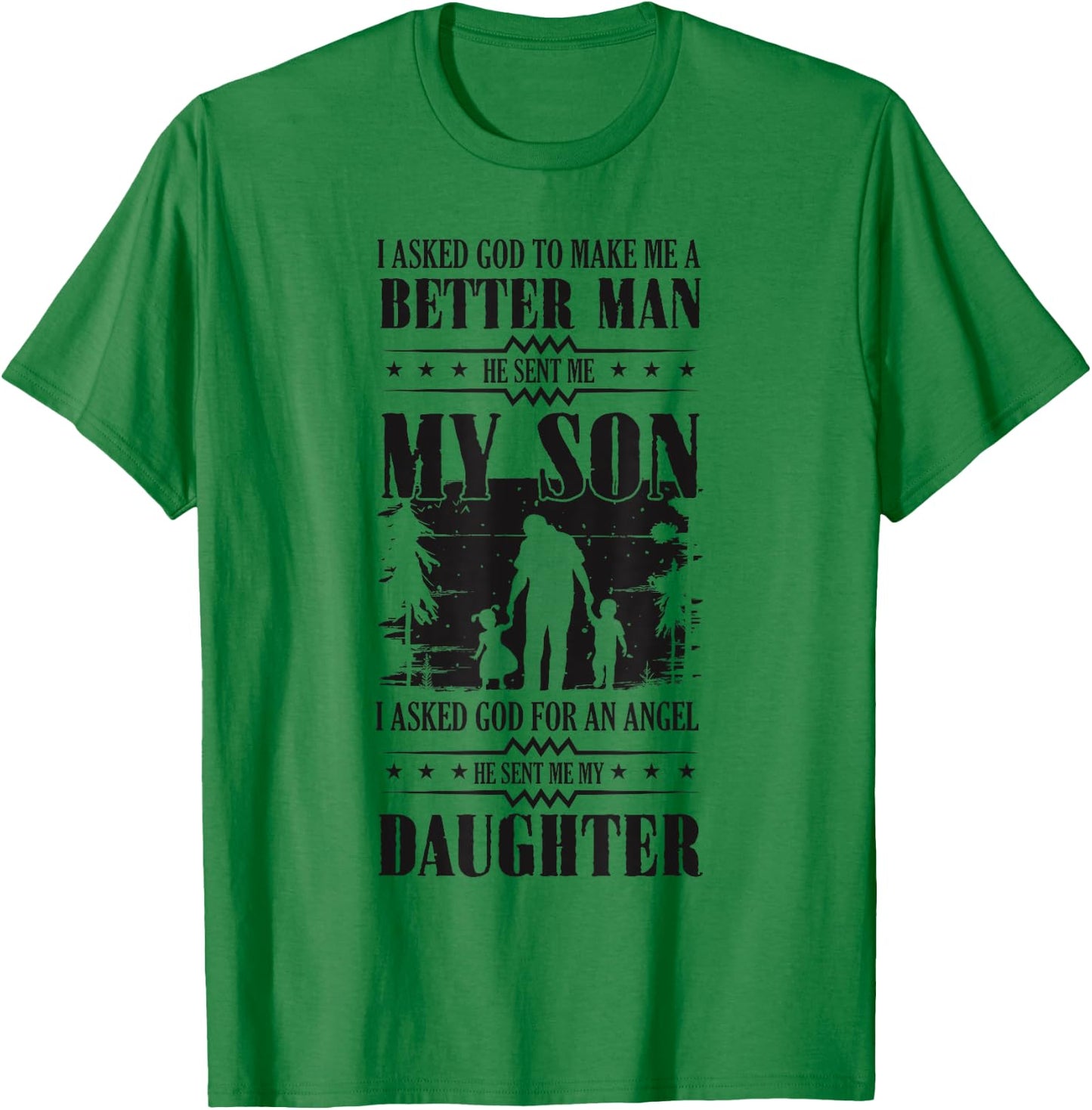 Dad Of Boy And Girl Dad Of Both T-Shirt - T-Shirt | Irish Green