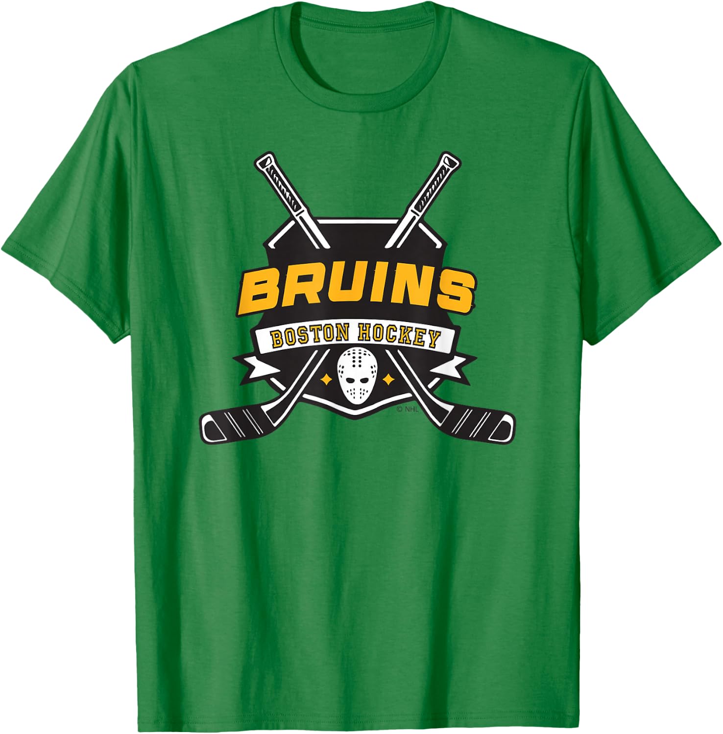 Boston Bruins Hockey Sticks Gray Officially Licensed T-Shirt - T-Shirt | Irish Green