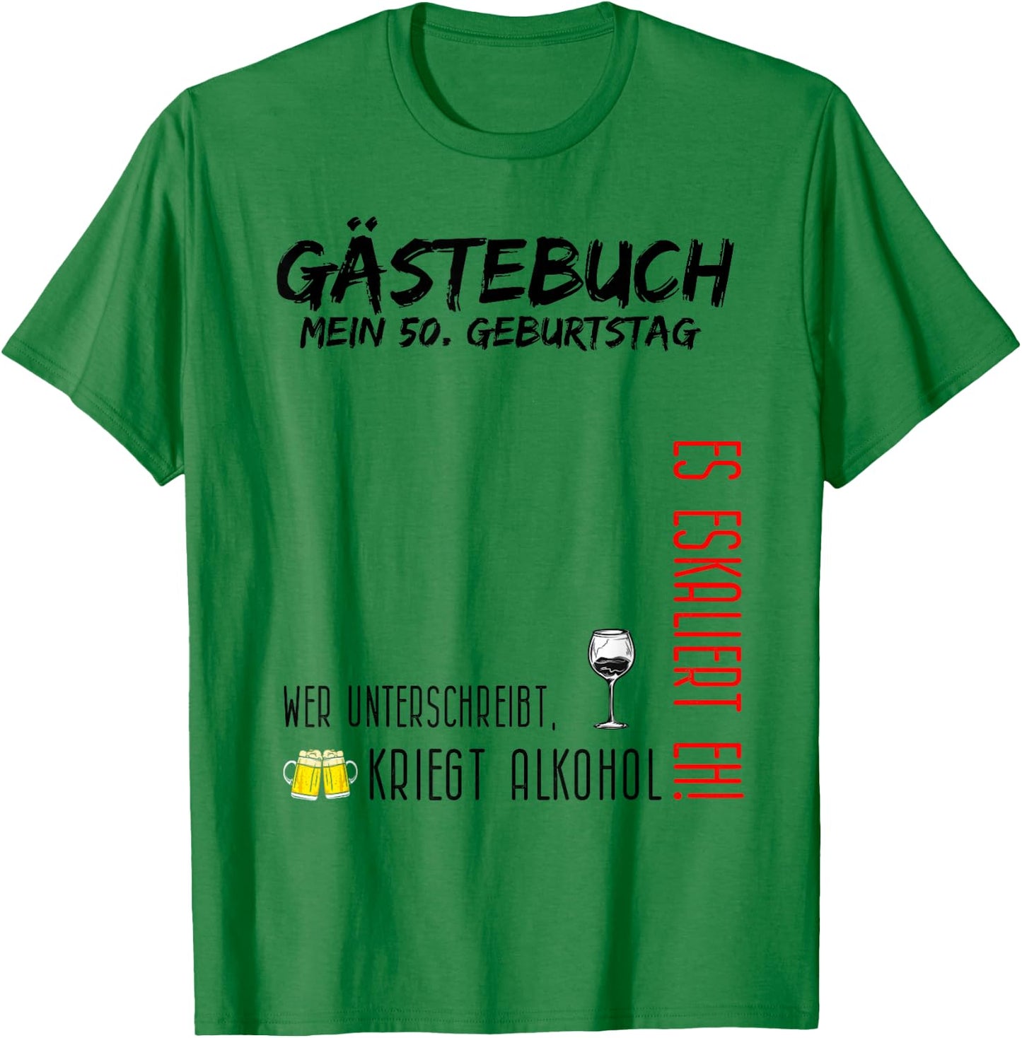 My 50th Birthday and the Guest Book , White T-Shirt - T-Shirt | Irish Green