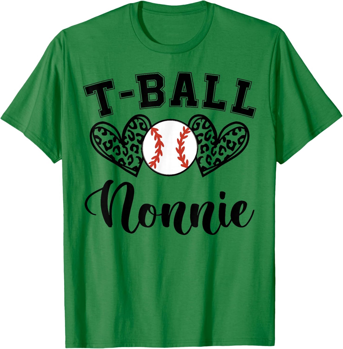 T-Ball Nonnie Leopard Funny T-Ball Nonnie Mother's Day T-Shirt - T-Shirt | Irish Green