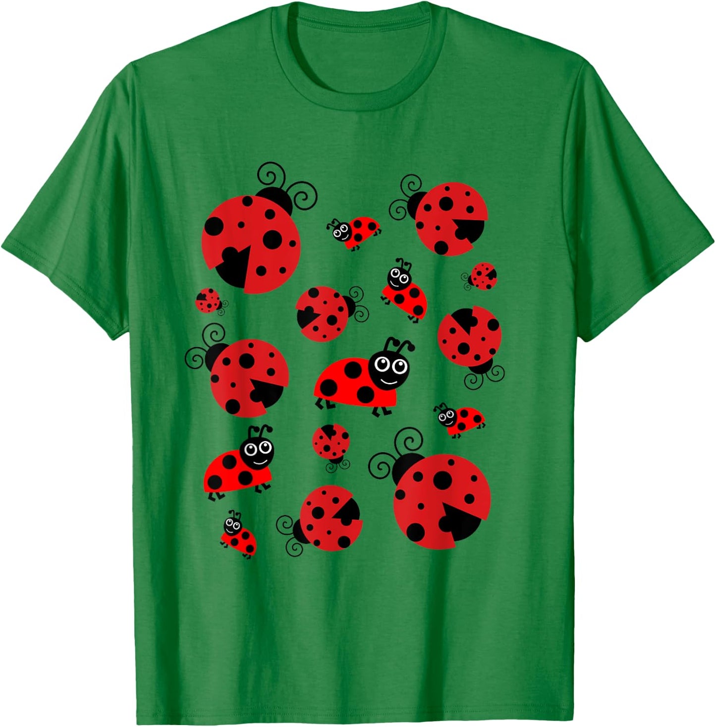 Adorable Ladybugs Everywhere Women, Girls, Kids T-Shirt - T-Shirt | Irish Green