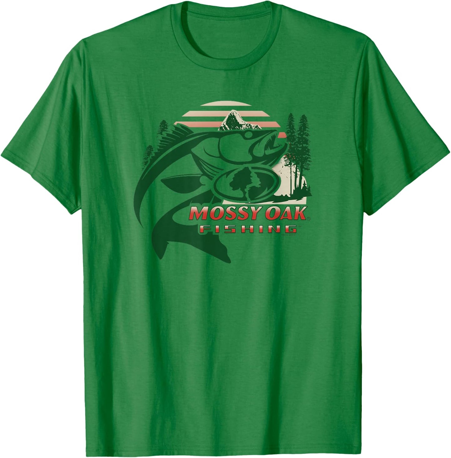 Mossy Oak Fishing Built For The Bite Fish Logo T-Shirt - T-Shirt | Irish Green