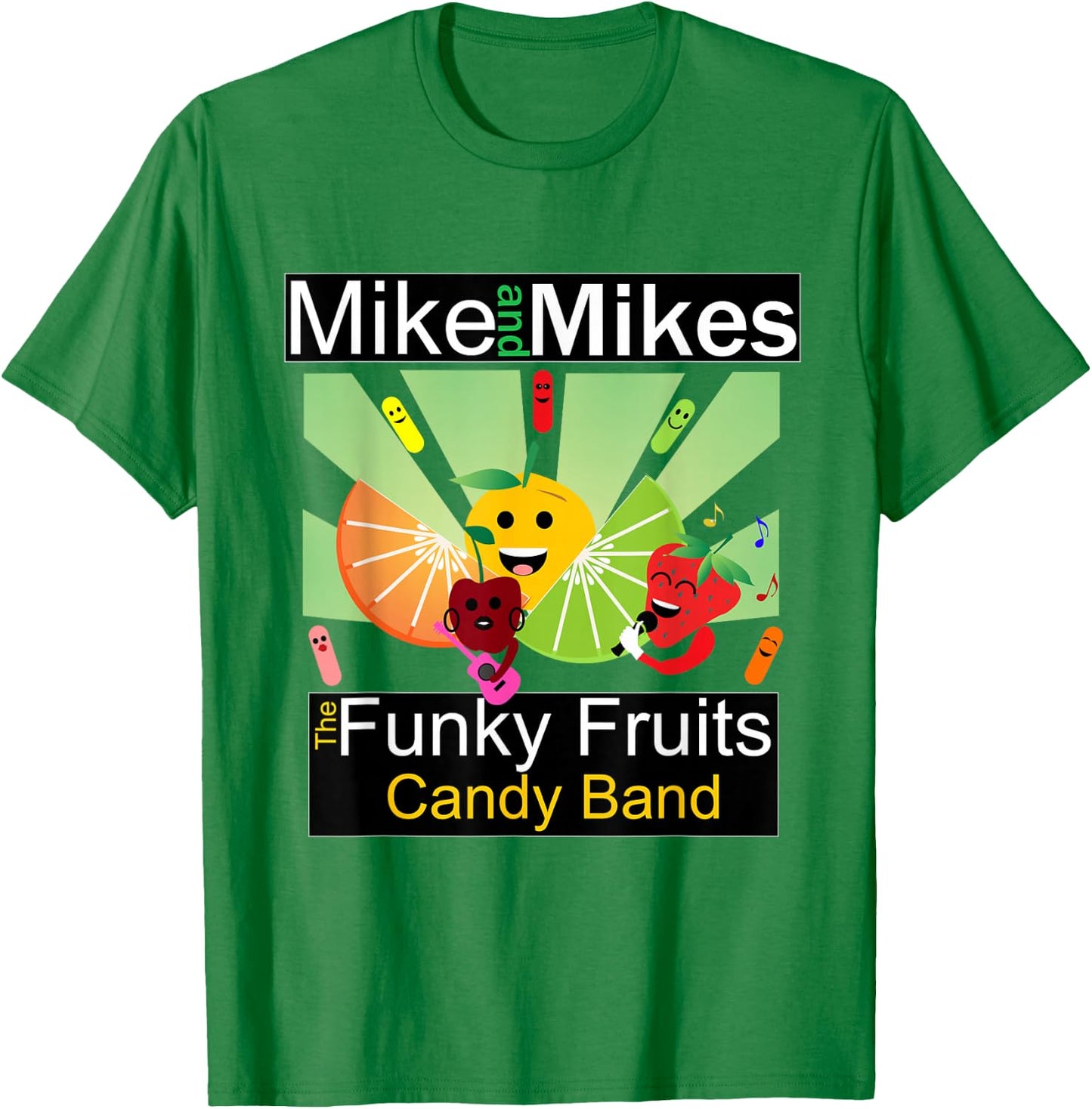Fruit Candy Funny Band Mike and Mikes Adults Kids Green T-Shirt - T-Shirt | Irish Green