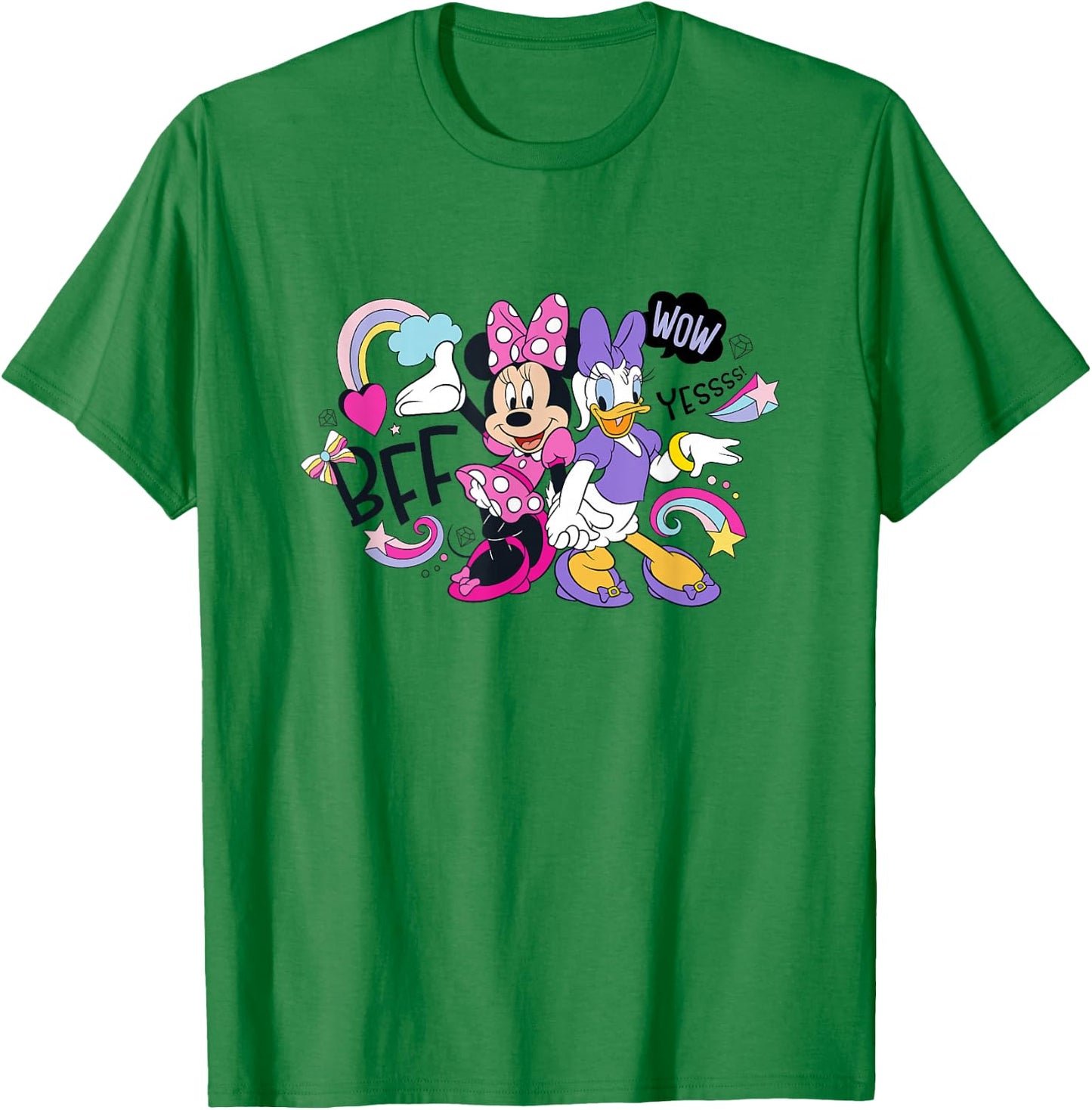 Disney Minnie Mouse & Daisy BFF Icon Jumble T-Shirt - T-Shirt | Irish Green