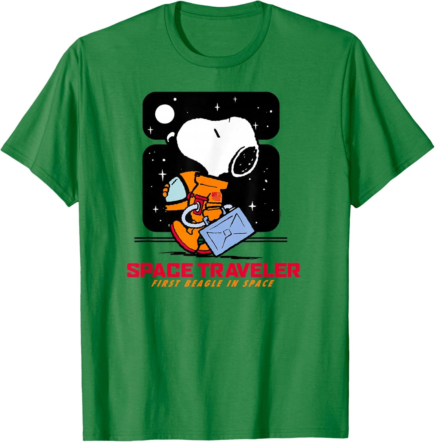 Peanuts Space Traveler Snoopy T-Shirt - T-Shirt | Irish Green
