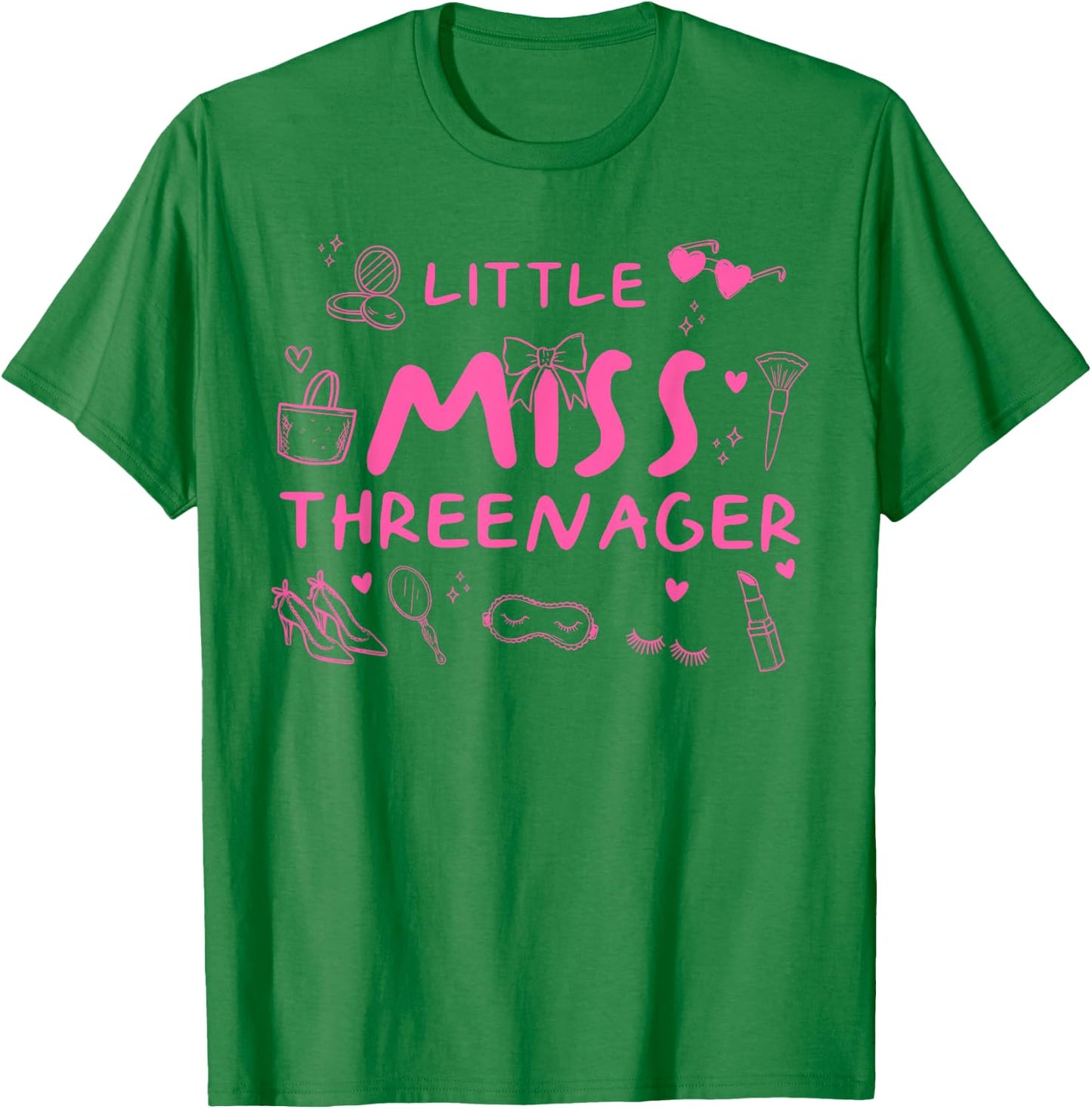 Little Miss Threenager 3rd Birthday Girl Outfit Cute Pink T-Shirt - T-Shirt | Irish Green