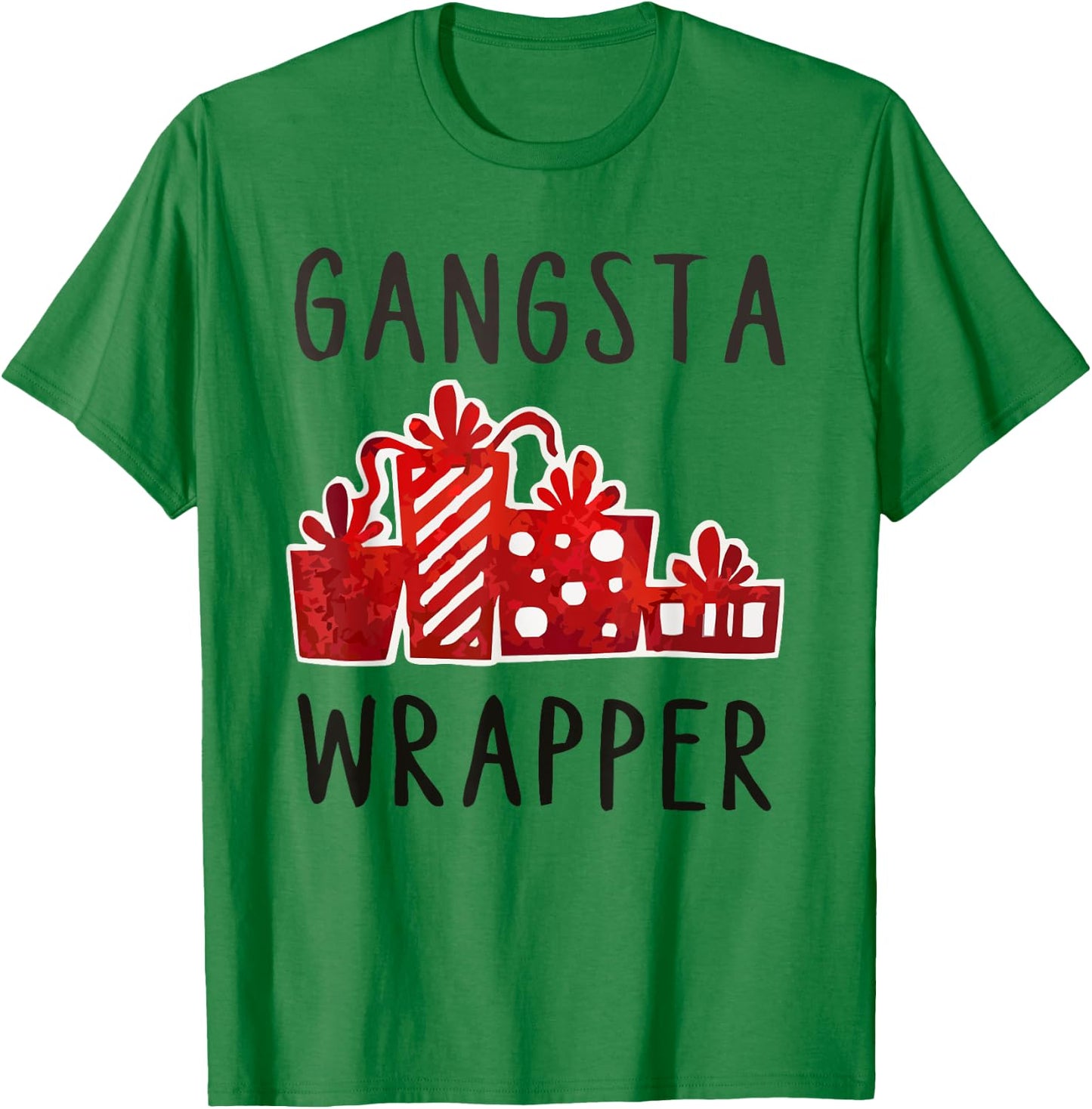 Gangsta Wrapper Xmas | Funny Christmas T-Shirt - T-Shirt | Irish Green