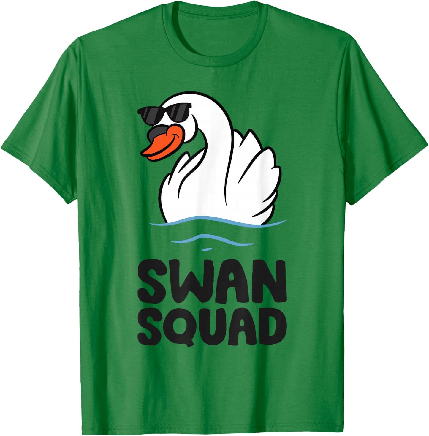 Swan Squad Funny Swan T-Shirt - T-Shirt | Irish Green