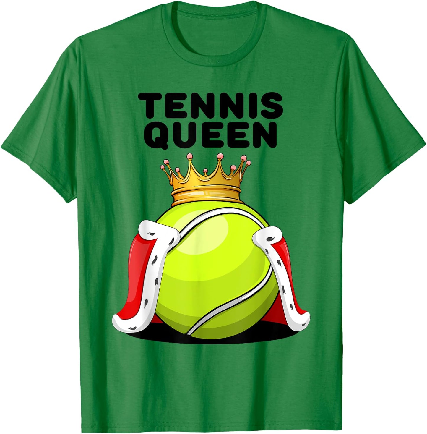 Tennis Queen Women's Tennis Player Shirt for Girls , White T-Shirt - T-Shirt | Irish Green