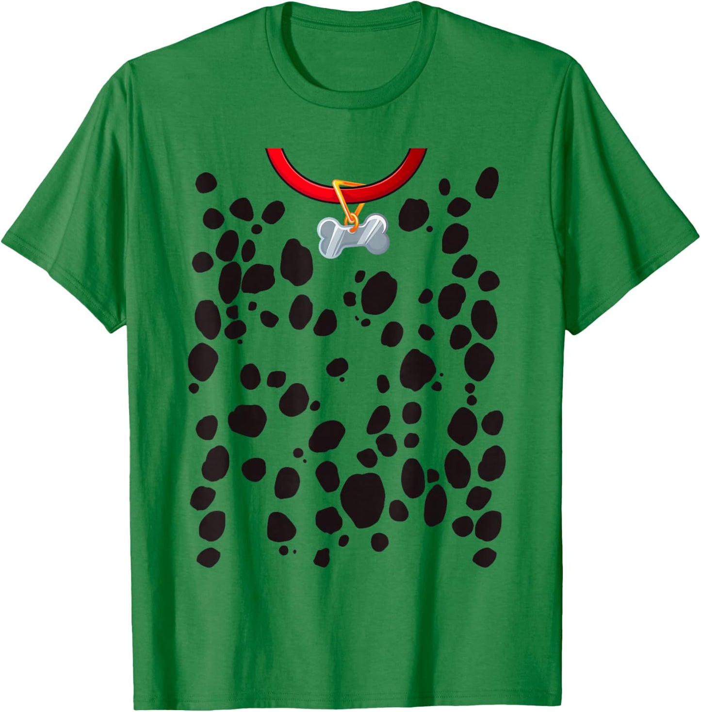 Dalmatian Dog Costume Dalmatian Costume Polka Dot Halloween , White T-Shirt - T-Shirt | Irish Green