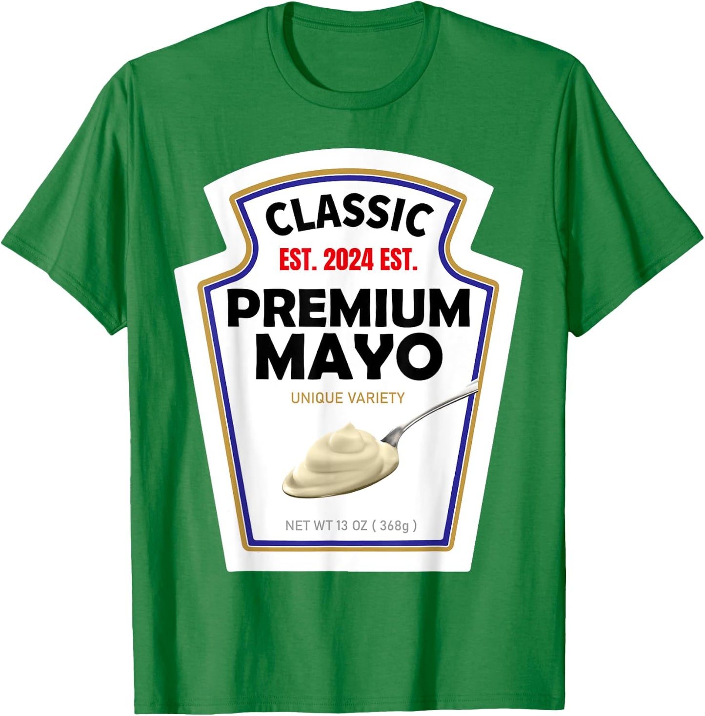 White Mayonnaise DIY Halloween Costume Couples & Group Mayo T-Shirt - T-Shirt | Irish Green