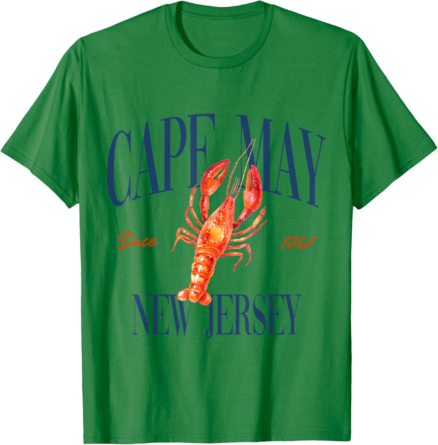 Cape May New Jersey Est. 1761 - Old Money, Aesthetic T-Shirt - T-Shirt | Irish Green