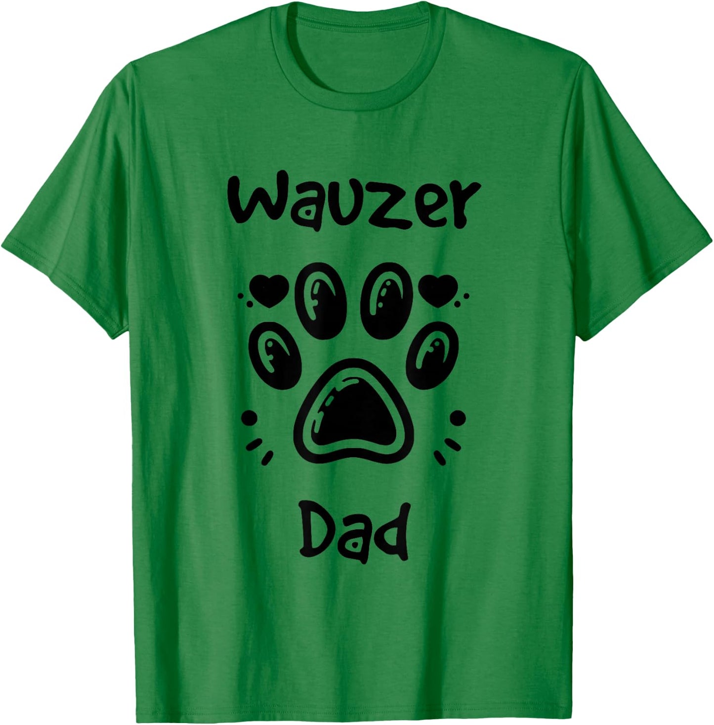 Wauzer Dad Miniature Schnauzer Westie Mix Dog Owner T-Shirt - T-Shirt | Irish Green