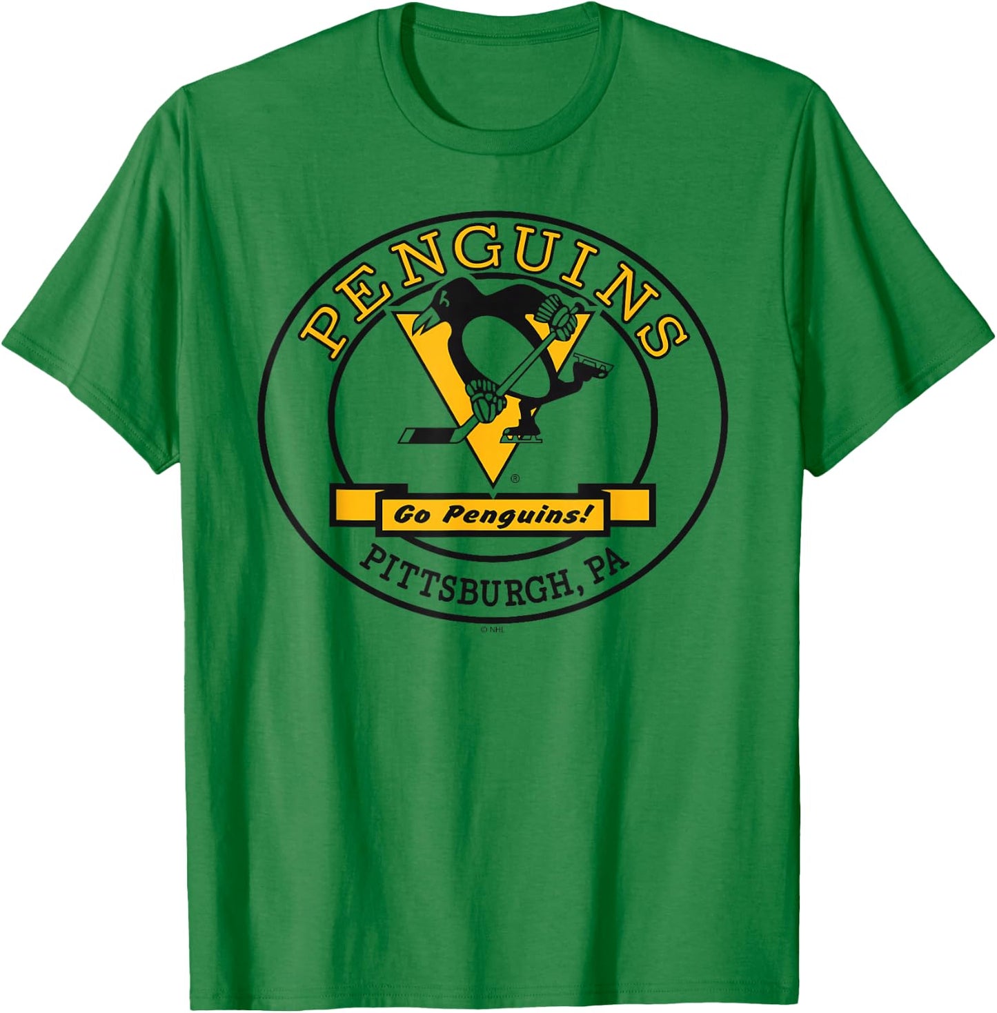 Pittsburgh Penguins Go White Officially Licensed T-Shirt - T-Shirt | Irish Green