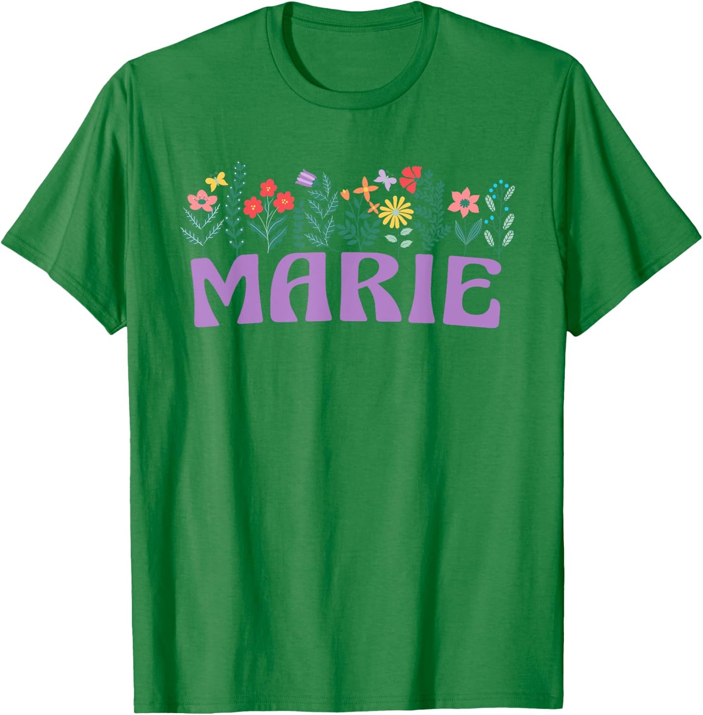 Wildflower Women's Floral Marie First Name Mother's Day T-Shirt - T-Shirt | Irish Green