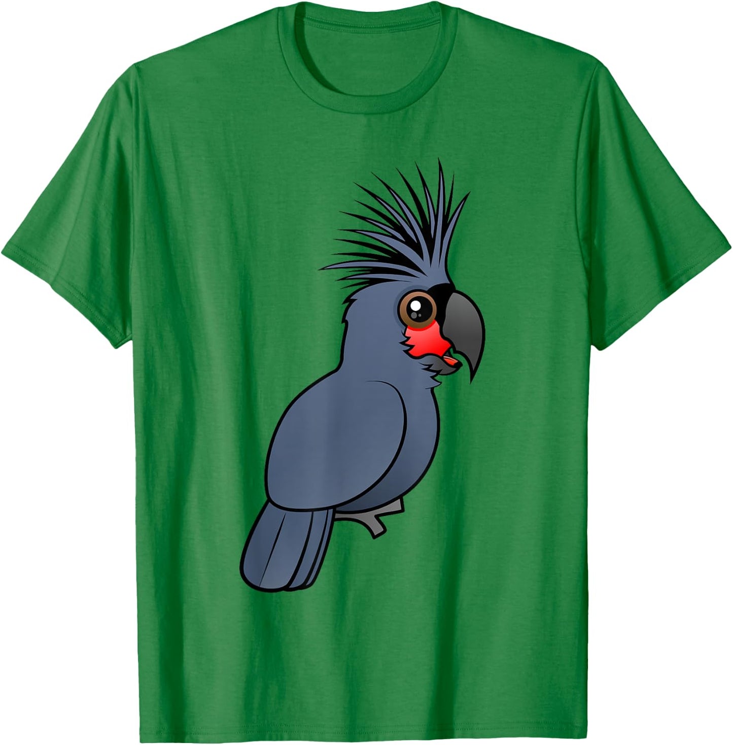 Cute Cartoon Palm Cockatoo Birdorable Bird Species T-Shirt - T-Shirt | Irish Green