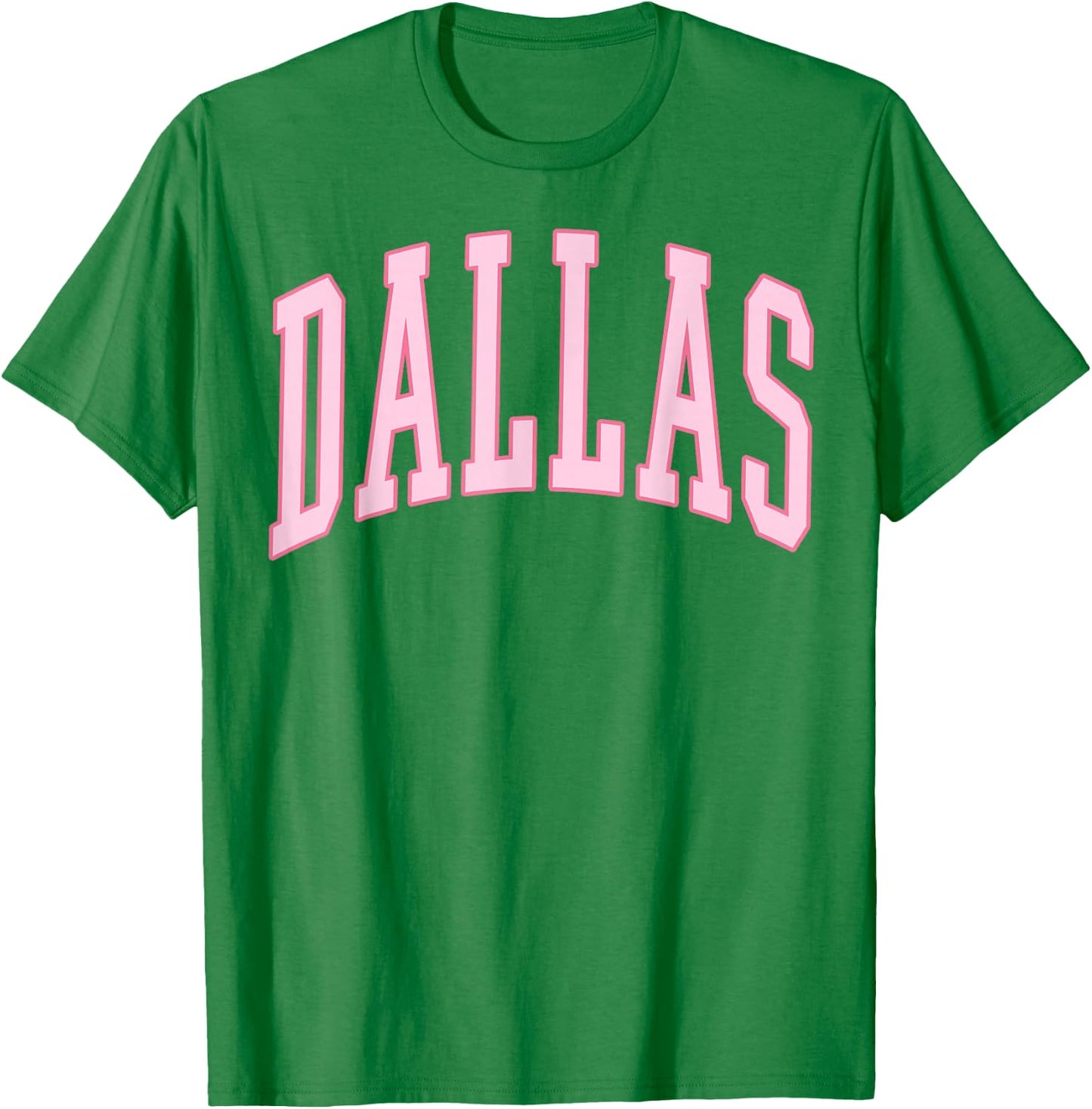 Dallas Vintage Preppy Varsity Pink Sports T-Shirt - T-Shirt | Irish Green