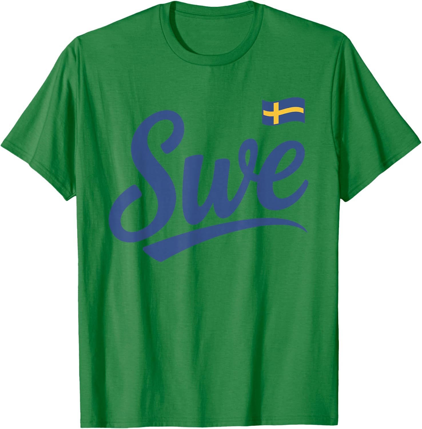 Sweden Vintage Script Fan T-Shirt - T-Shirt | Irish Green