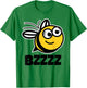 BZZZZ Cute Childrens Bees Shirts for Kids | Cartoon Bee Face T-Shirt - T-Shirt | Irish Green