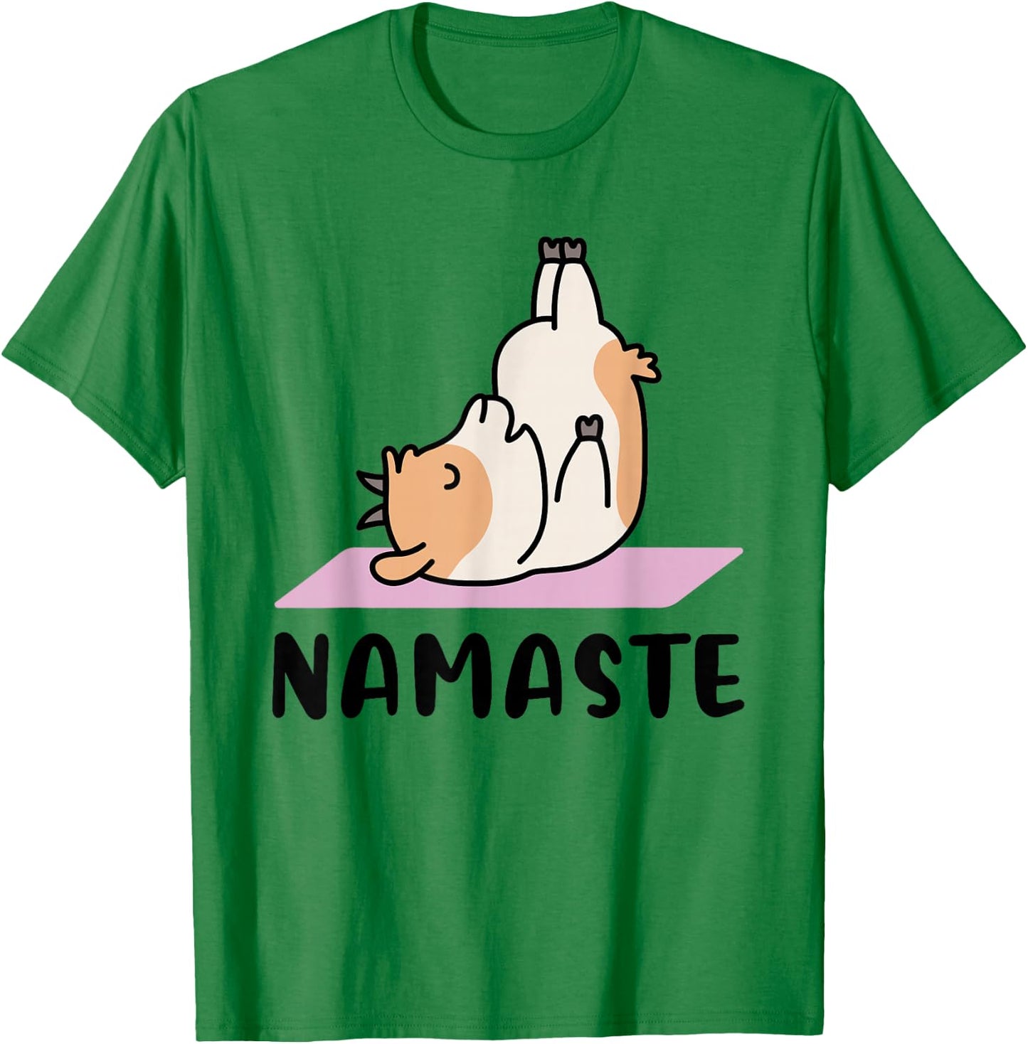 Namaste - Cute Goat Yoga T-Shirt - T-Shirt | Irish Green