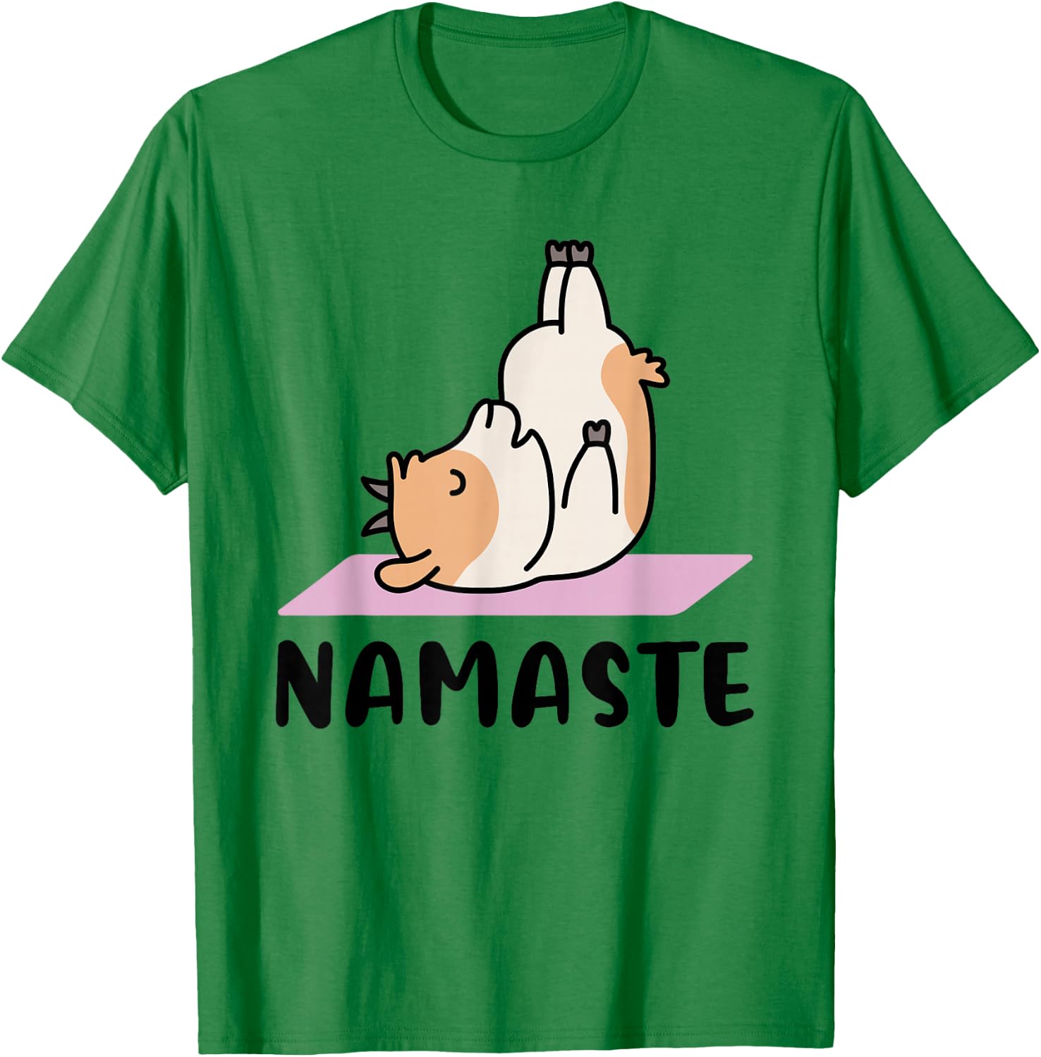 Namaste - Cute Goat Yoga T-Shirt - T-Shirt | Irish Green