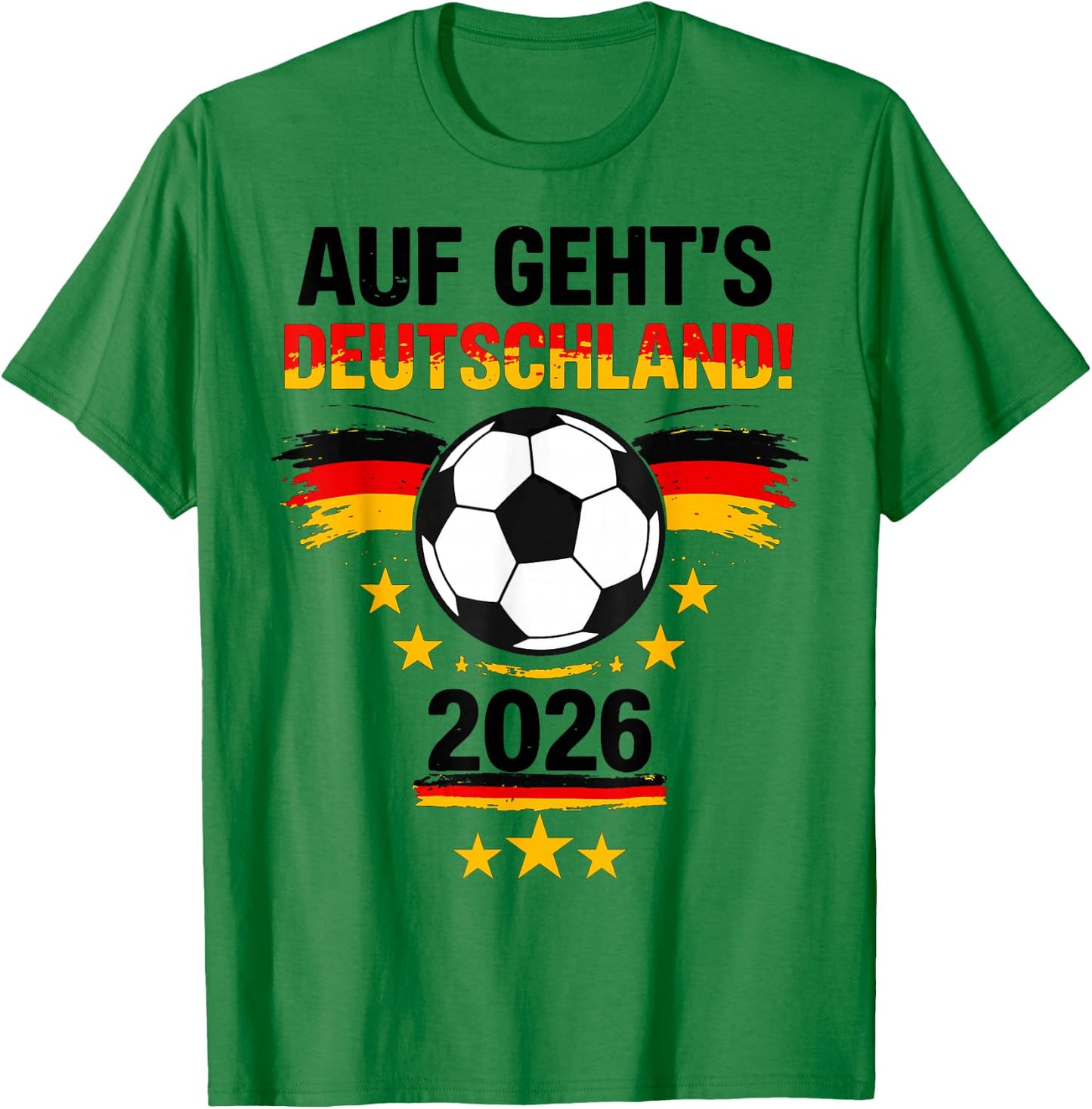 Auf geht's Deutschland 2026 Fußball Deutschland Fan T-Shirt - T-Shirt | Irish Green