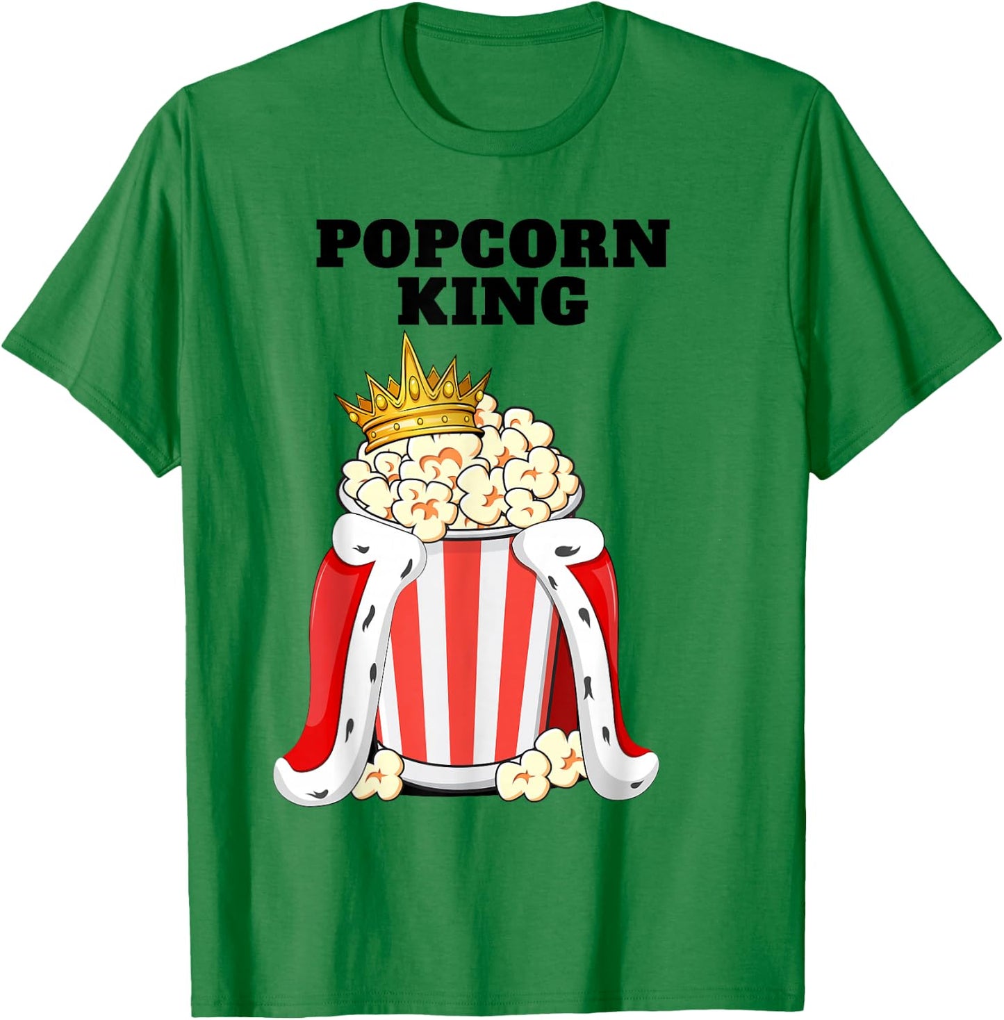 Popcorn King Men's Popcorn Shirt Cute Popcorn , White, s T-Shirt - T-Shirt | Irish Green