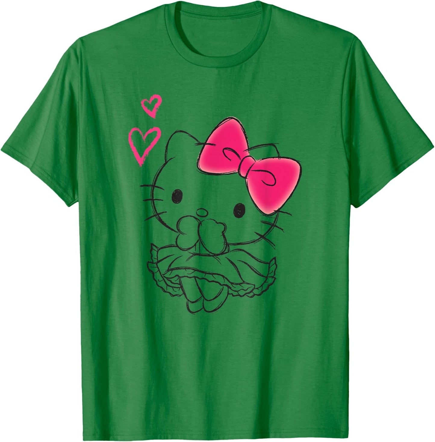Hello Kitty Girly Hearts Shirt T-Shirt - T-Shirt | Irish Green
