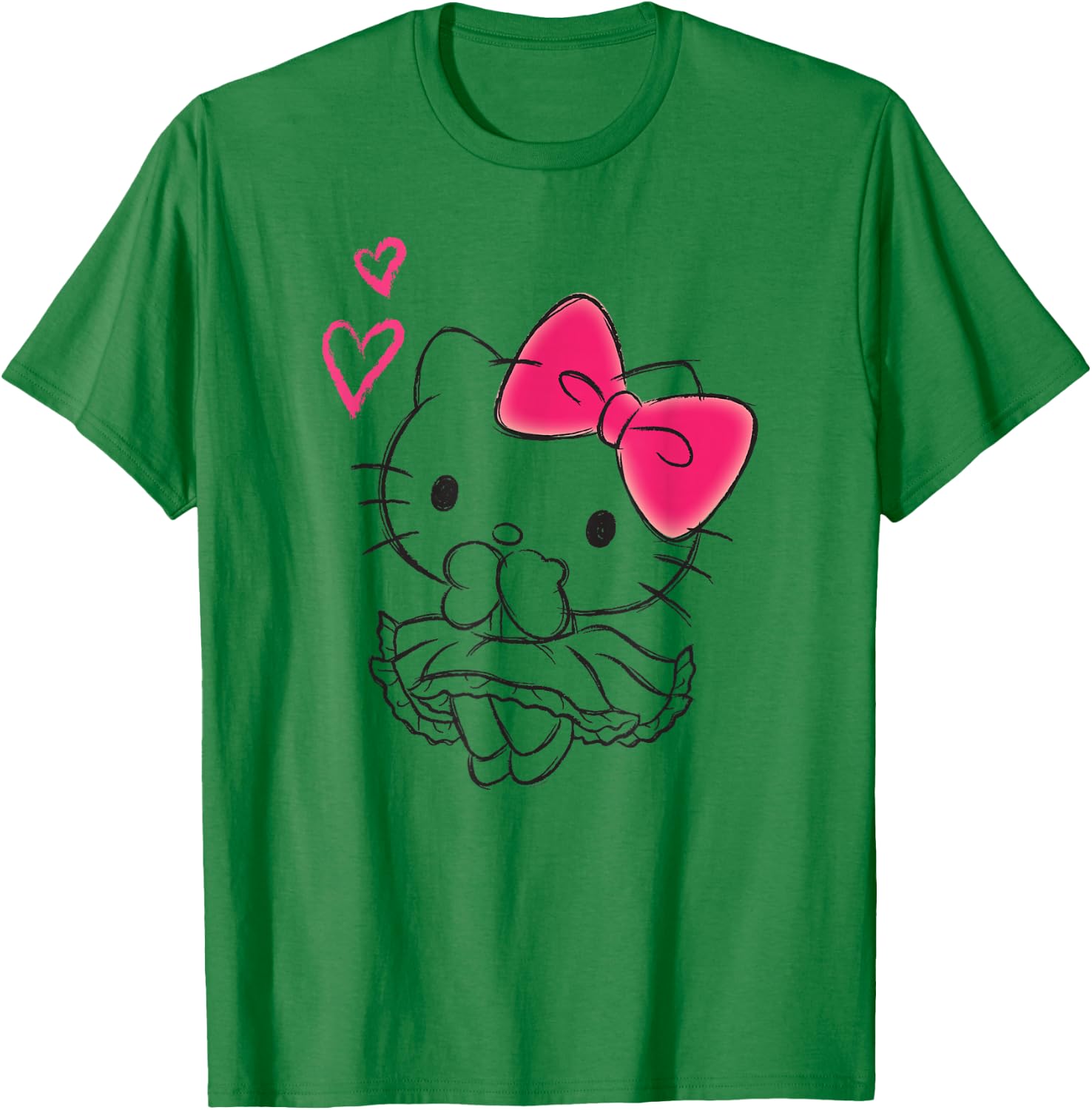 Hello Kitty Girly Hearts Shirt T-Shirt - T-Shirt | Irish Green