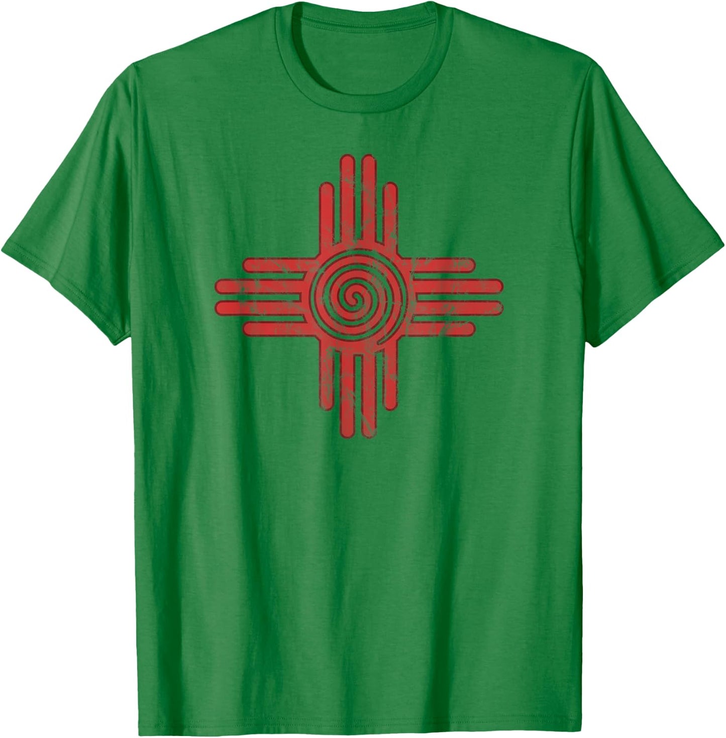 Zia Sun, Zia Pueblo, New Mexico, Native Americans, Symbol T-Shirt - T-Shirt | Irish Green