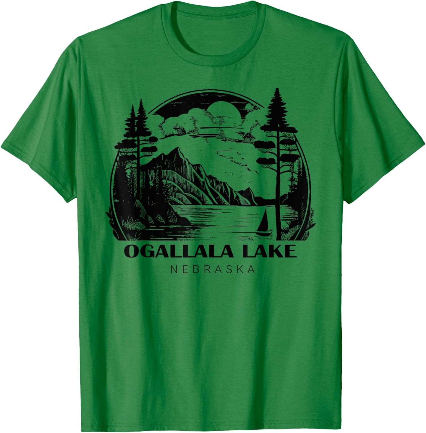 Ogallala Lake Nebraska T-Shirt - T-Shirt | Irish Green