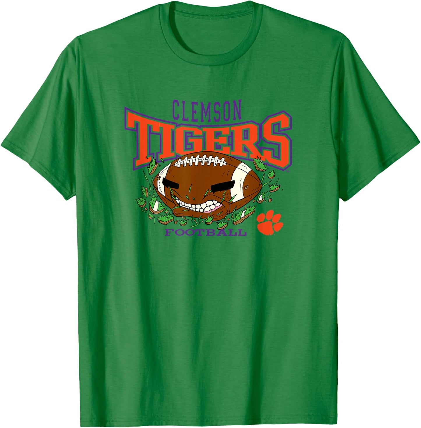 Clemson Tigers Football Bite White Officially Licensed T-Shirt - T-Shirt | Irish Green