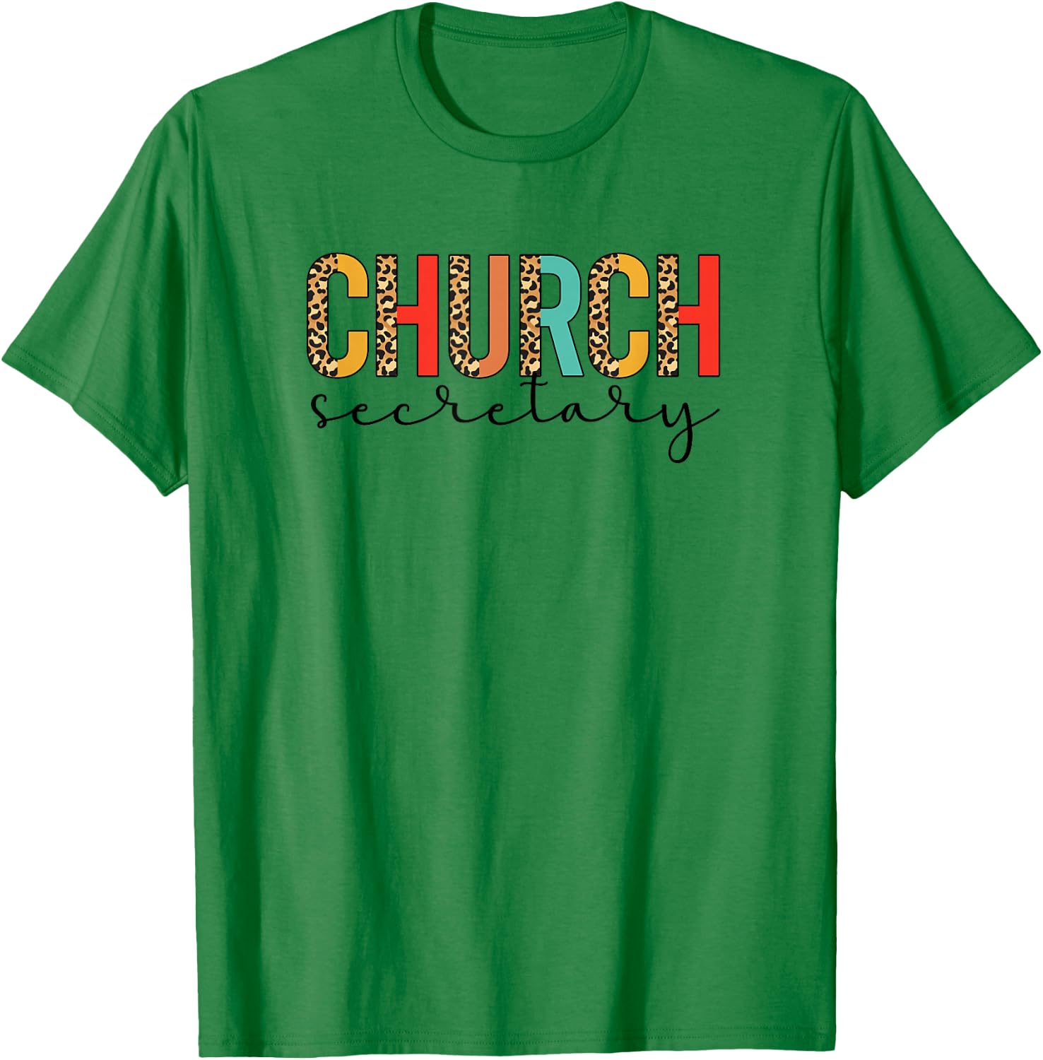 Church Secretary Leopard Church Secretaries T-Shirt - T-Shirt | Irish Green