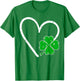 Irish Shamrock Heart Happy St Patrick's Day Go Lucky Charm T-Shirt - T-Shirt | Irish Green