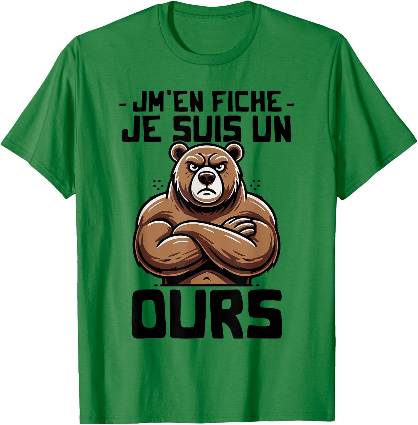 Bear Woman Girl Boy Funny Funny Je suis un Ours , white, S T-Shirt - T-Shirt | Irish Green