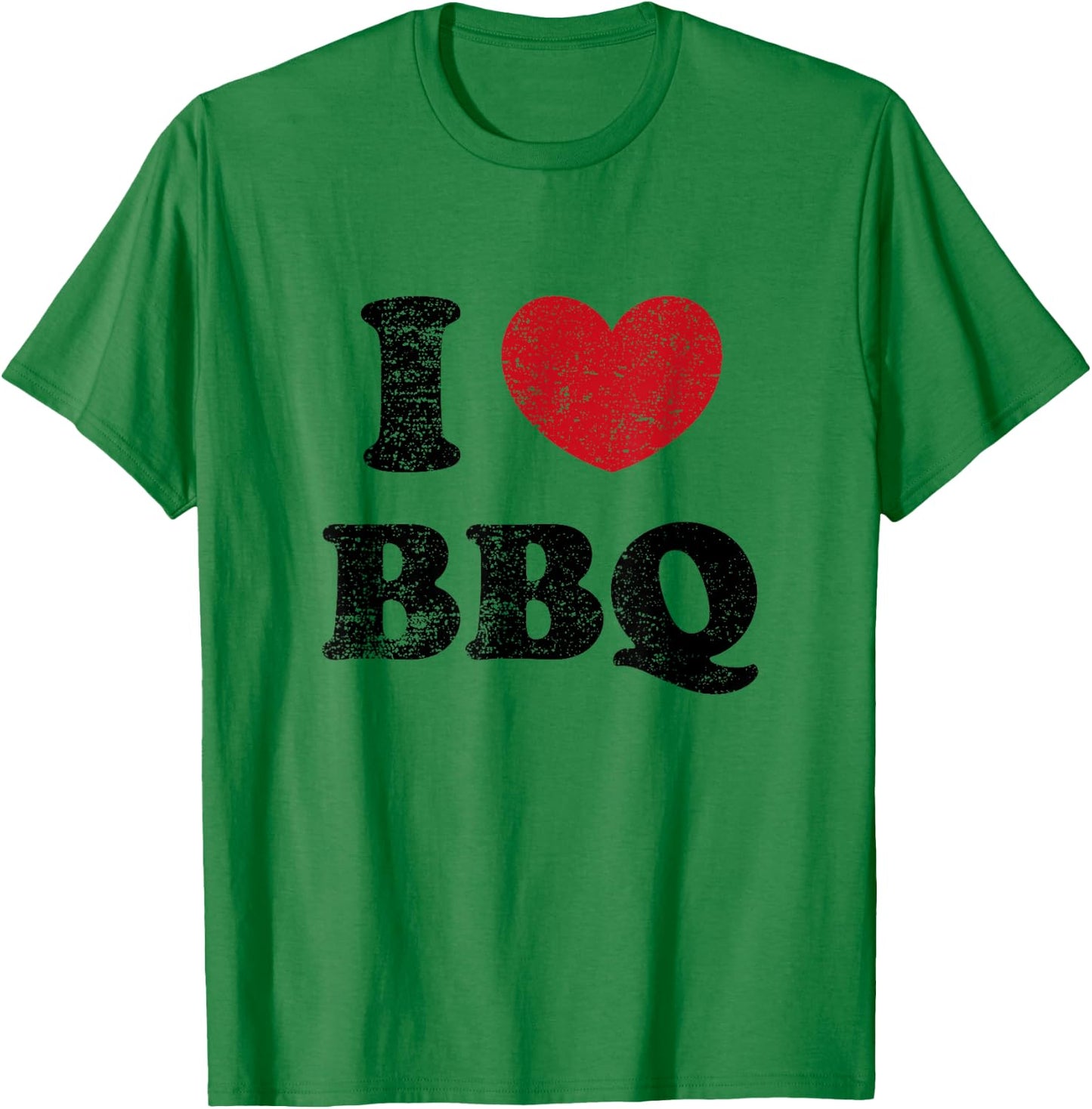 Vintage I Love BBQ T-Shirt - T-Shirt | Irish Green