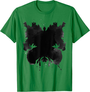 Aesthetic Moth Ink Blot Rorschach Psychology Student Teacher T-Shirt - T-Shirt | Irish Green