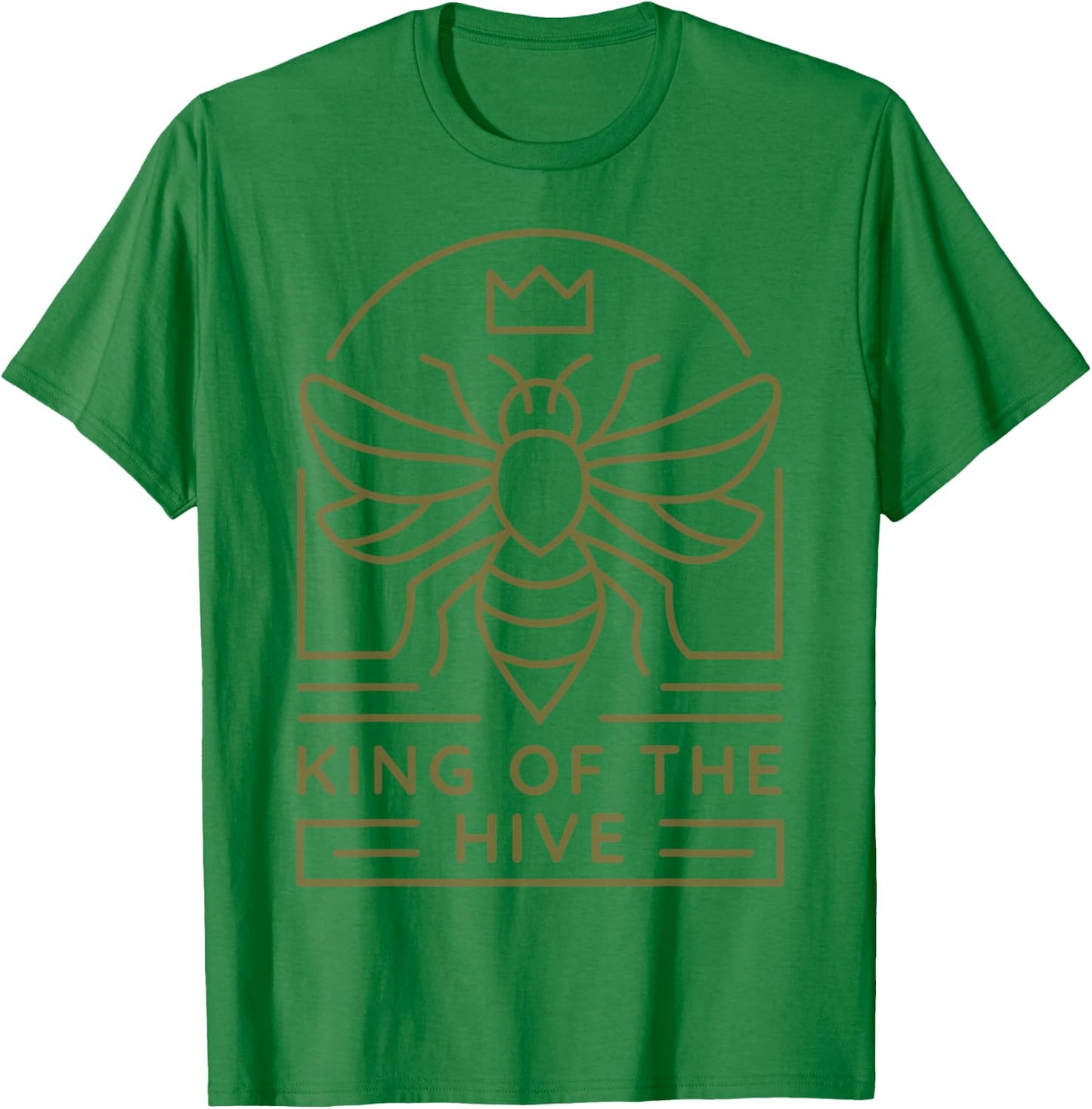 King Of The Hive Shirt Men Bee Lover Husband Beekeeper T-Shirt - T-Shirt | Irish Green