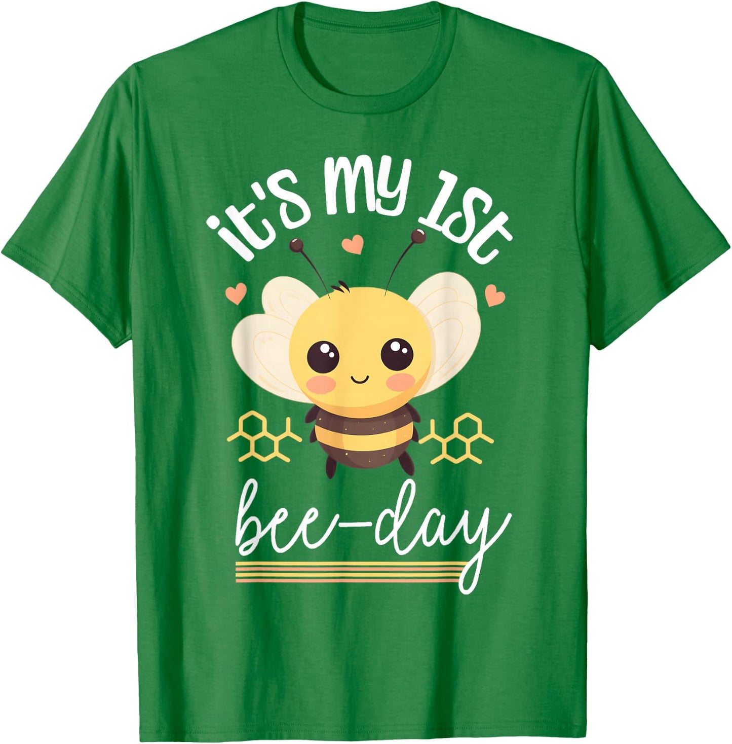 1. Geburtstag Biene, 1. Bienentag, erste Geburtstagsparty Mädchen T-Shirt - T-Shirt | Irish Green