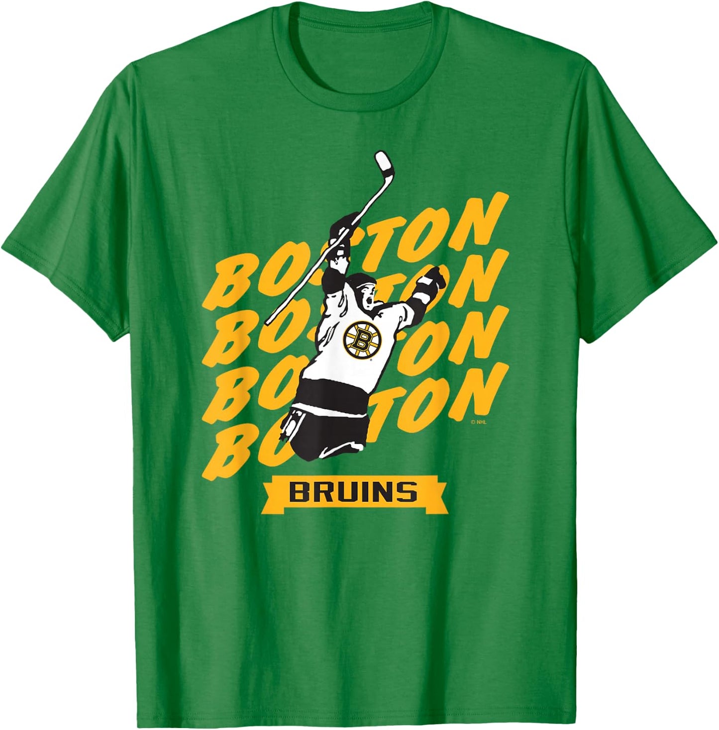 Boston Bruins Graffiti Gray Officially Licensed T-Shirt - T-Shirt | Irish Green