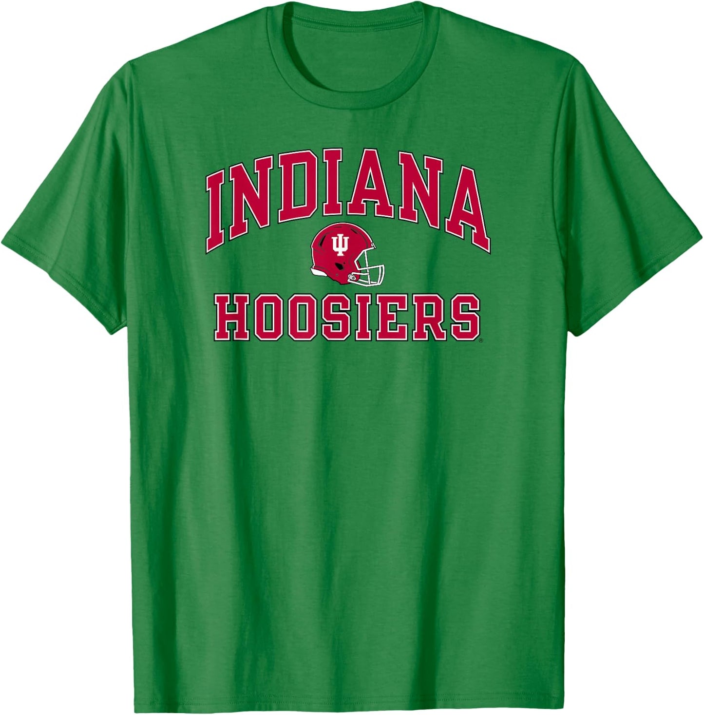 Indiana Hoosiers Football Helmet Gray Officially Licensed T-Shirt - T-Shirt | Irish Green