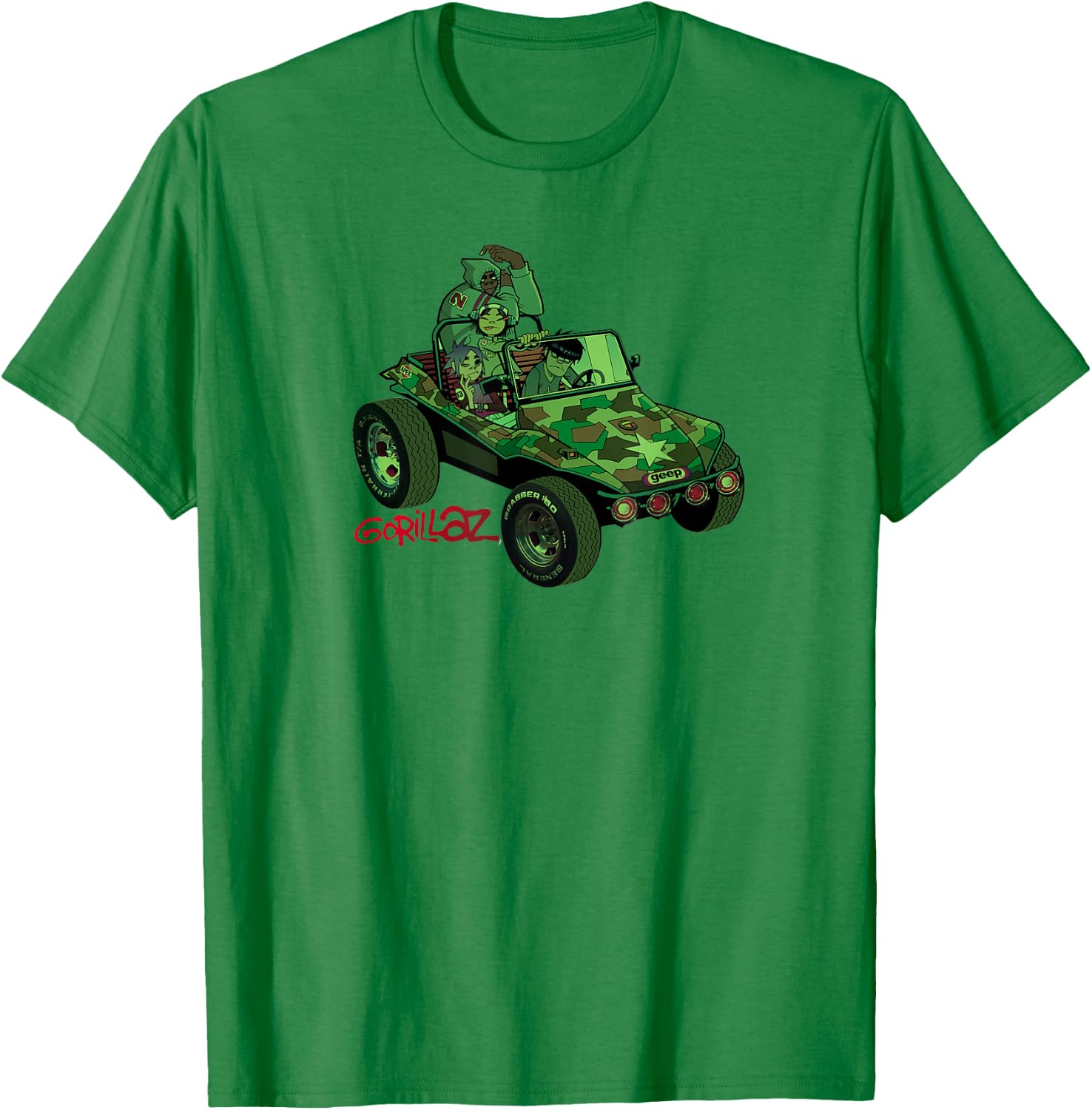 Gorillaz Geep Logo Reverse T-Shirt - T-Shirt | Irish Green