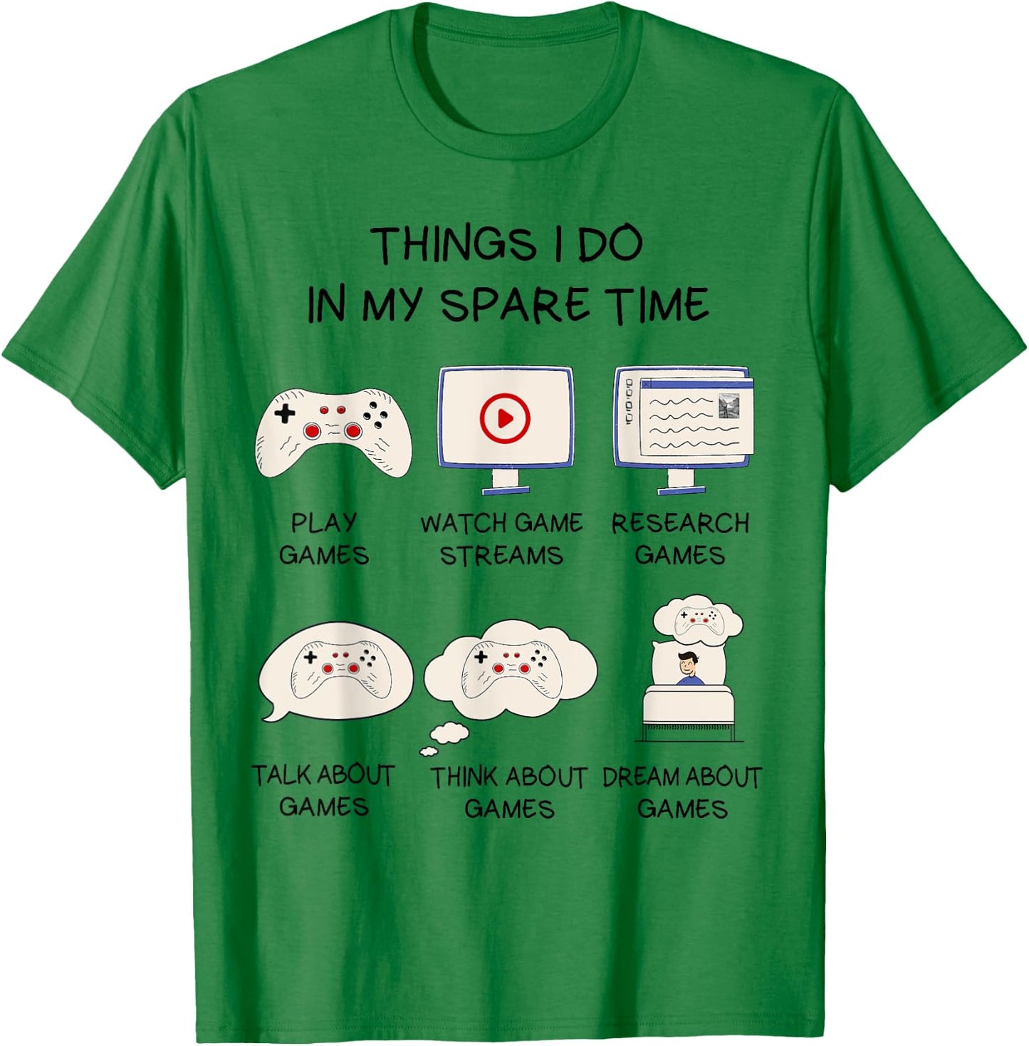 Funny Gaming Shirt For Teen Boys Men In My Spare Time Gamer T-Shirt - T-Shirt | Irish Green